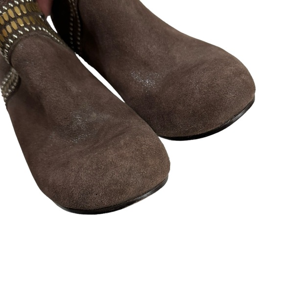 Calleen Cordero Metallic Brown Handcrafted SOMBRA Ankle Boots 9.5 - Picture 4 of 12
